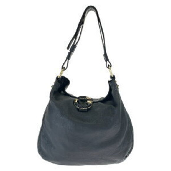 Gucci Wave Hobo shoulder black Crocodile bag GG leather New